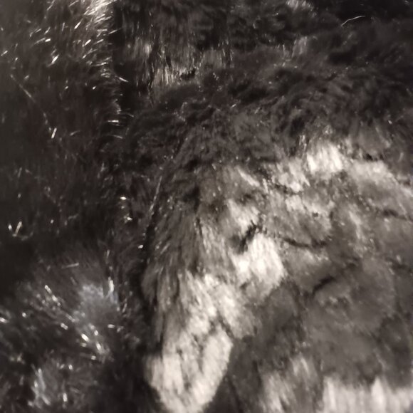 GALLERY NEW YORK CHIC HOODED GROVED FAUX FUR JACKET BLACK SIZE XL - Picture 6 of 6